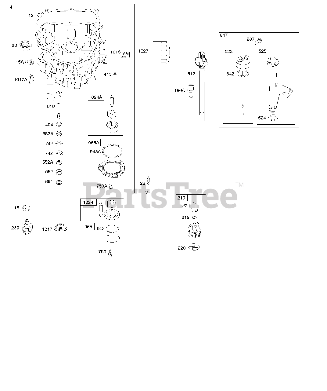 Briggs & Stratton 4455770123B1 Briggs & Stratton Vertical Engine Engine Sump, Oil Pump