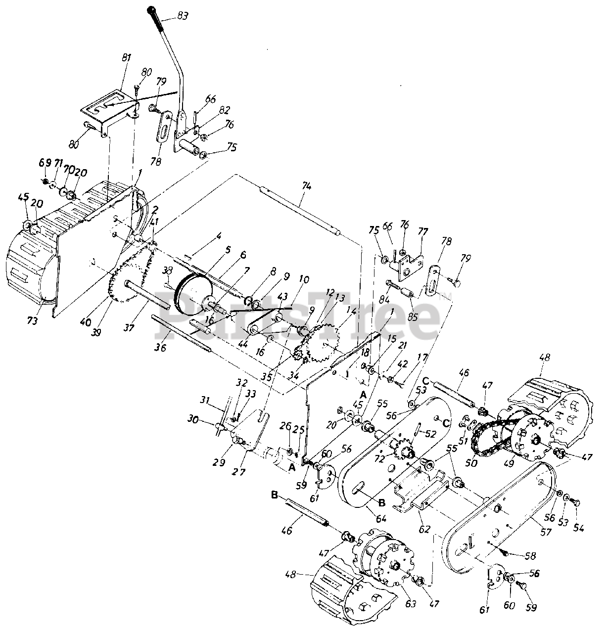 Cub Cadet 826 (318588100) Cub Cadet 26" Snow Thrower (1988) Snow