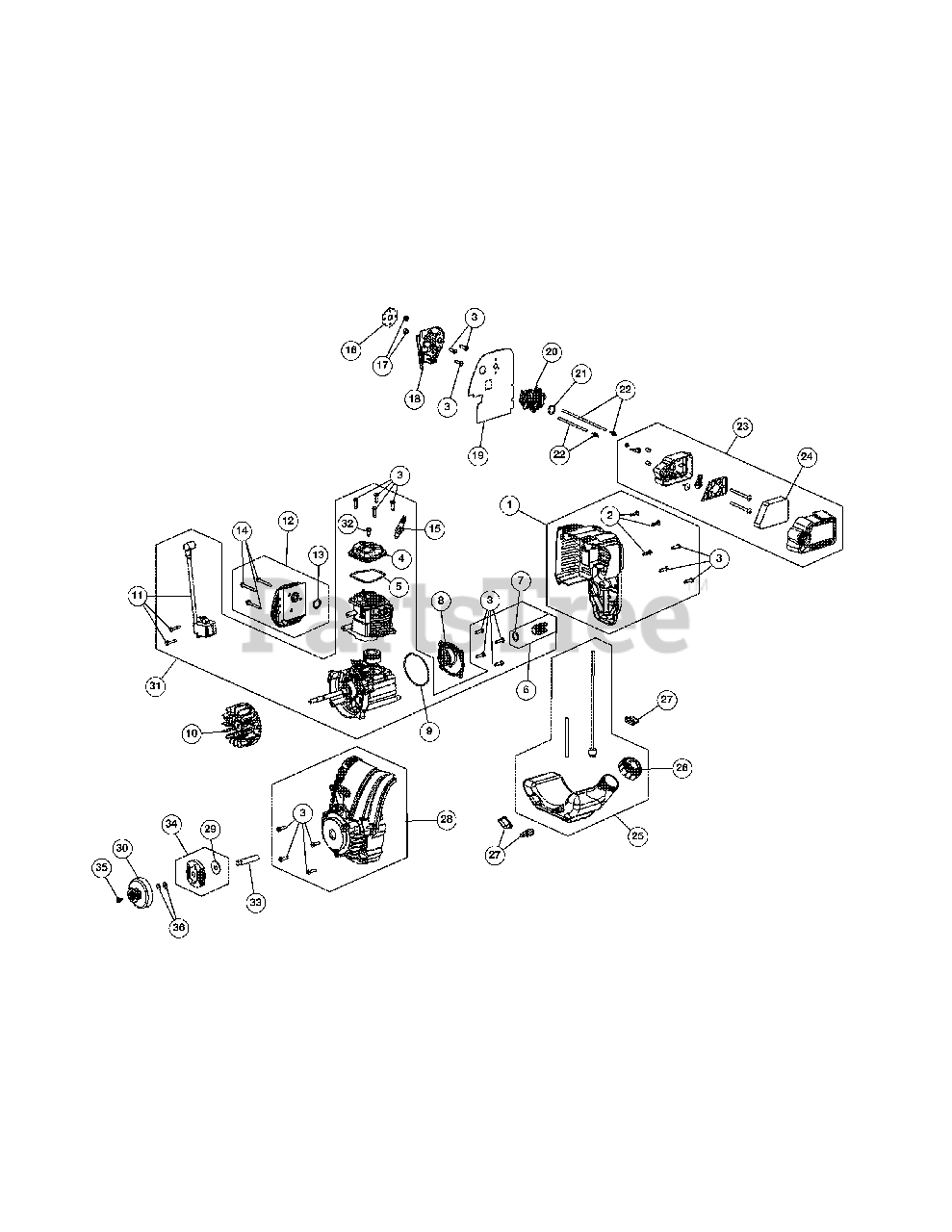 Craftsman 316.773800 25A 516 799 Craftsman Lawn Edger 2011 Sears Engine Assembly Parts Lookup with Diagrams PartsTree