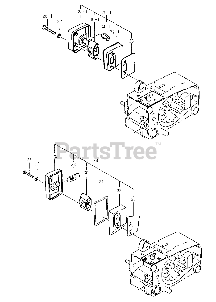 Tanaka ECS3351B Tanaka Chainsaw Muffler Parts Lookup with Diagrams