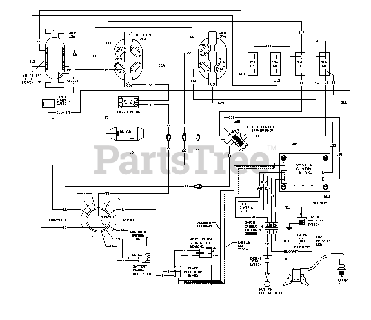 Honda Generator Wiring Diagram from www.partstree.com