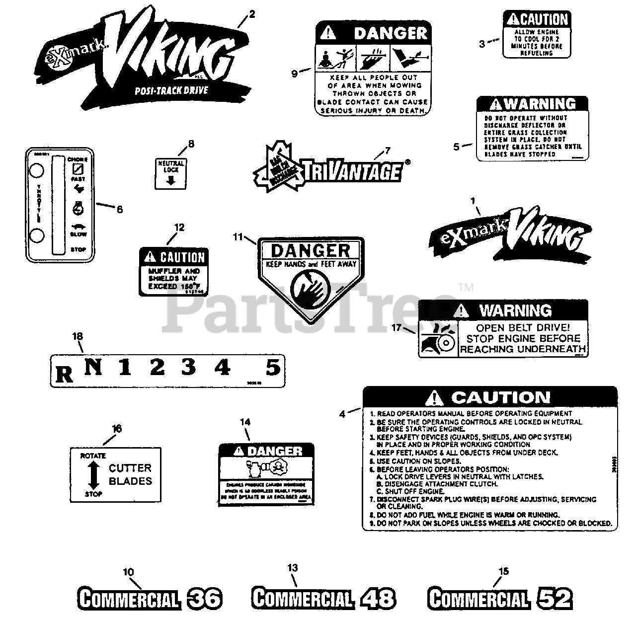 Exmark V3612.5KO5 Exmark 36" Viking WalkBehind Mower, 12.5hp