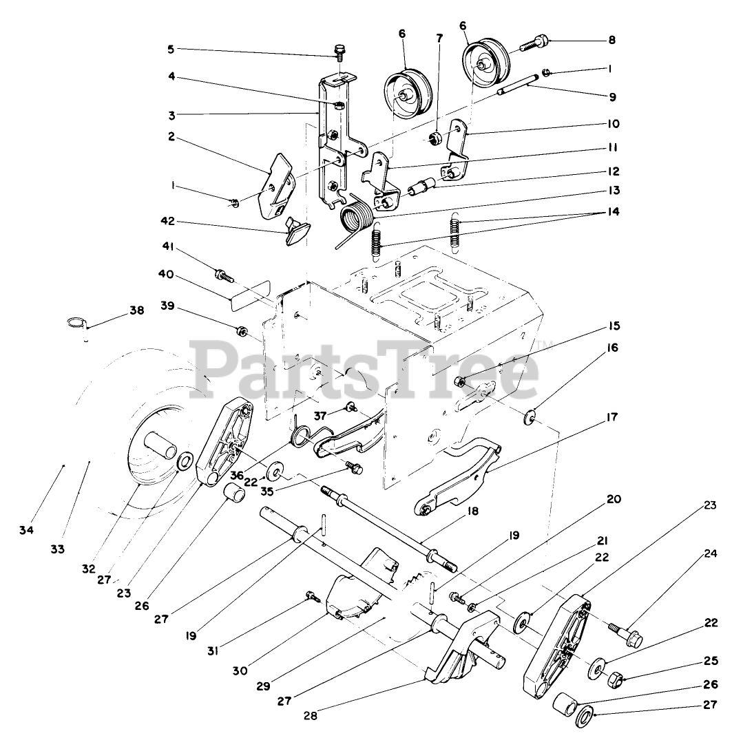 Toro 38505 (624) Toro 24" Power Shift Snow Thrower (SN 009000001