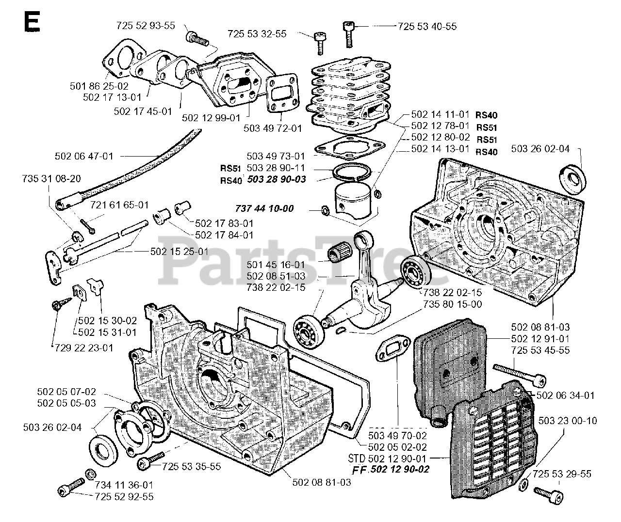 Jonsered RS 40 - Jonsered String Trimmer (1991-09) CYLINDER
