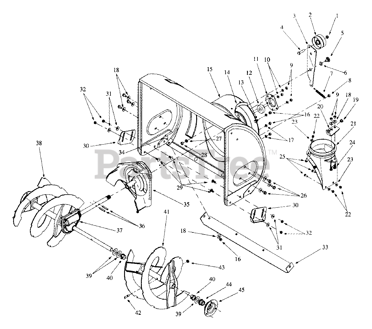 Yard machine snowblower parts diagram