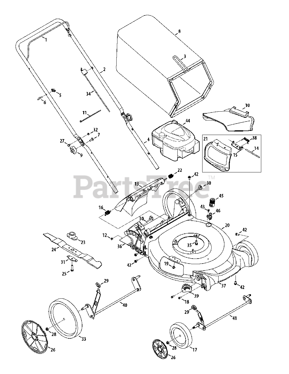 Craftsman 247.370340 (11A-B25F799) - Craftsman Walk-Behind Mower (2013