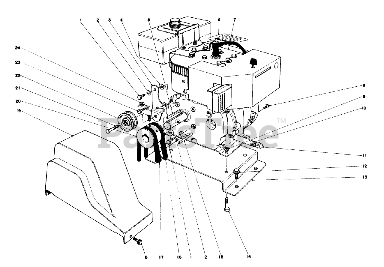 Toro 31625 (524) - Toro Snow Thrower (SN: 007000001 - 007999999) (1977