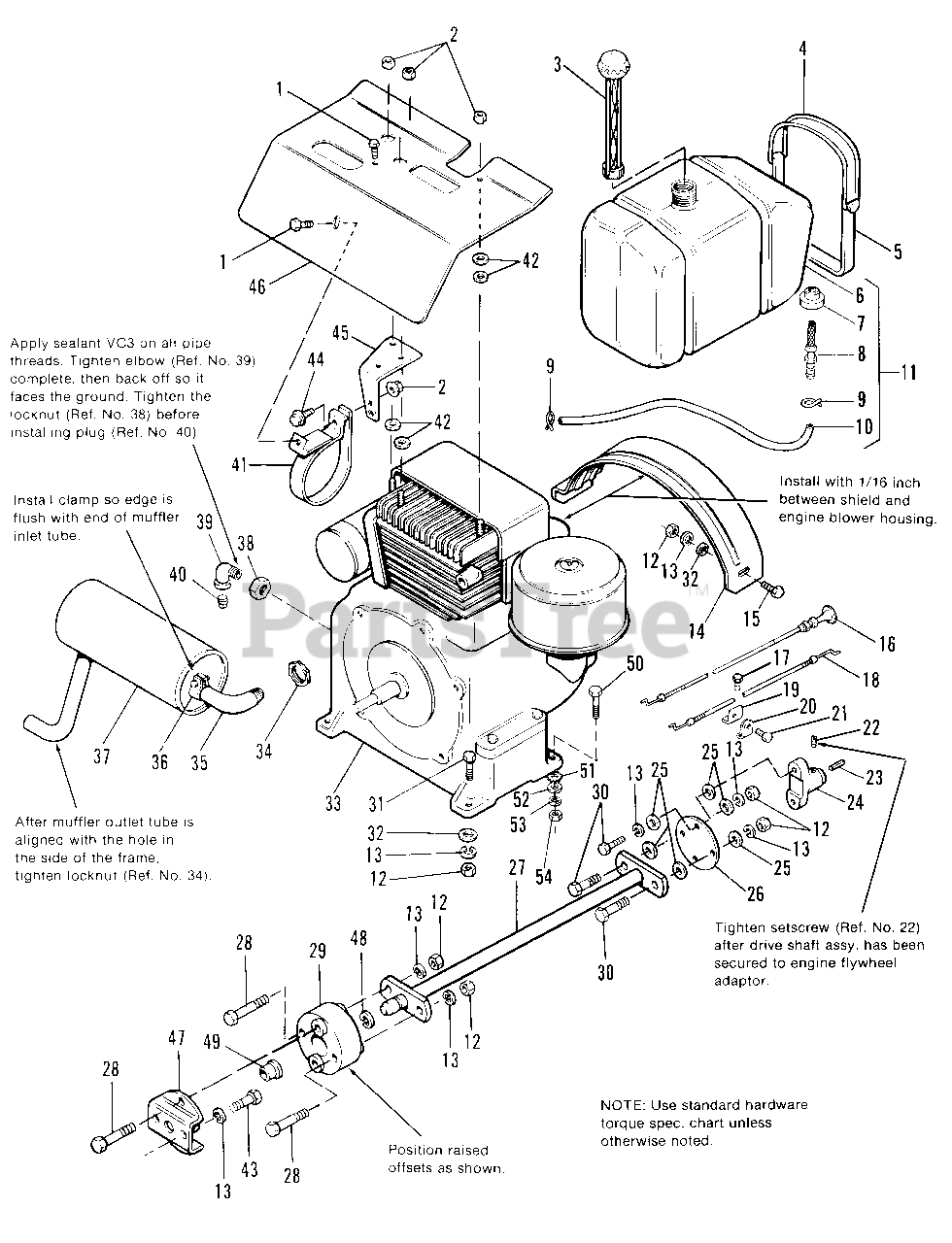 Simplicity 7116 (1691434) Simplicity 48" Garden Tractor Engine