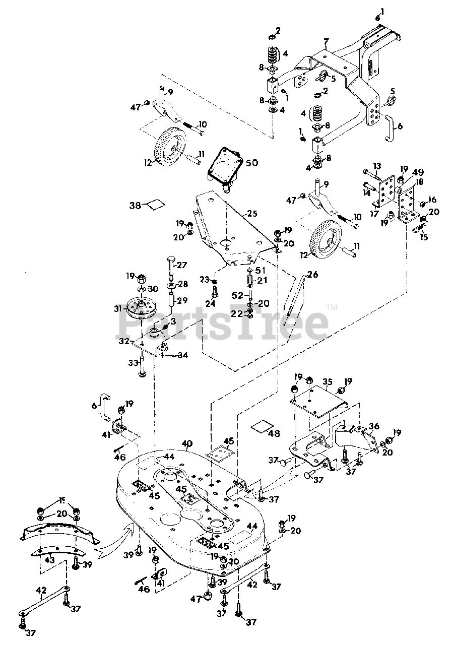 Gravely 40 inch mower deck parts cheap