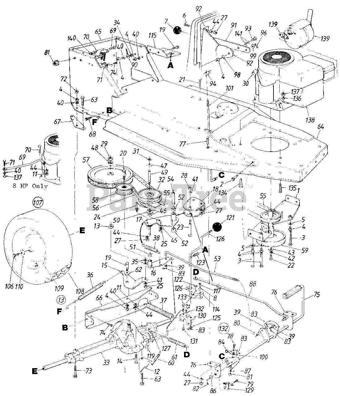 Turf Trac Parts on the Parts Diagram for 138-342-015 - Turf Trac Lawn