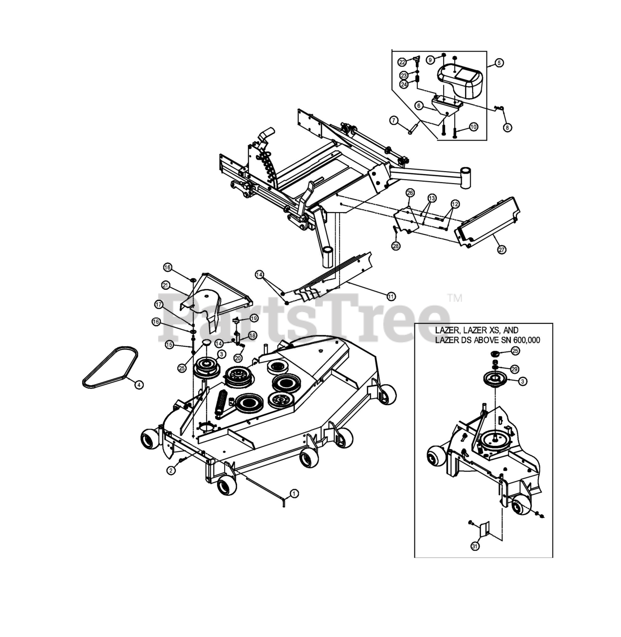 Exmark Ultra Vac Exmark Ultra Vac Bagger for Lazer Mower (SN