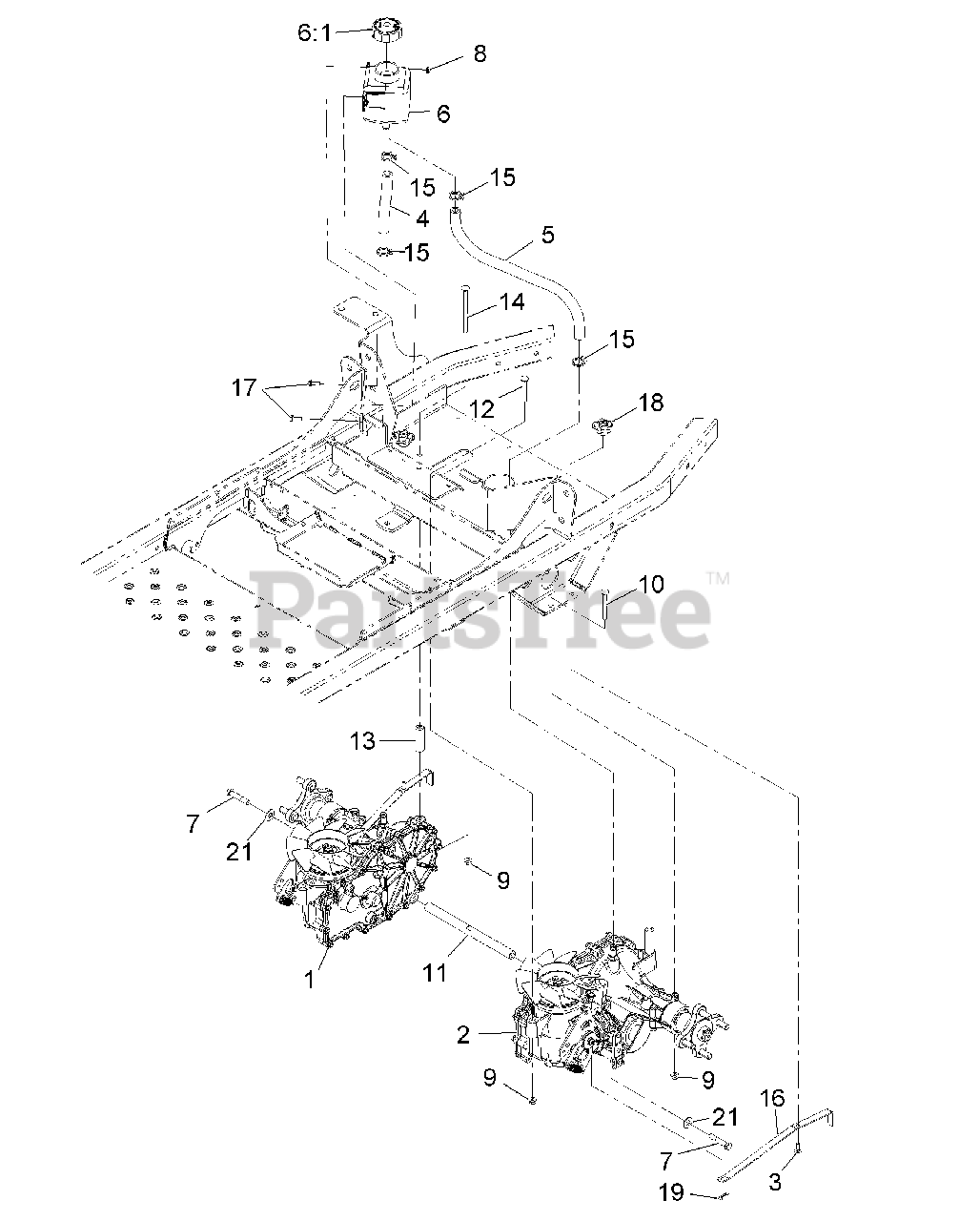 Exmark PNE22KA482 Exmark 48" Pioneer ESeries ZeroTurn Mower, 22HP