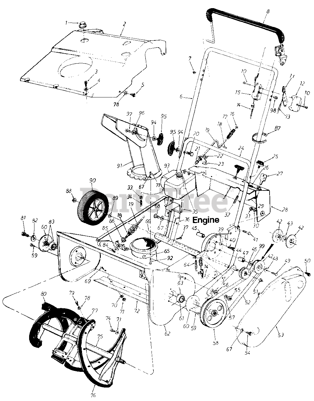 MTD 317-190-000 - MTD Snow Thrower (1987) 21" Snow Throwers Parts