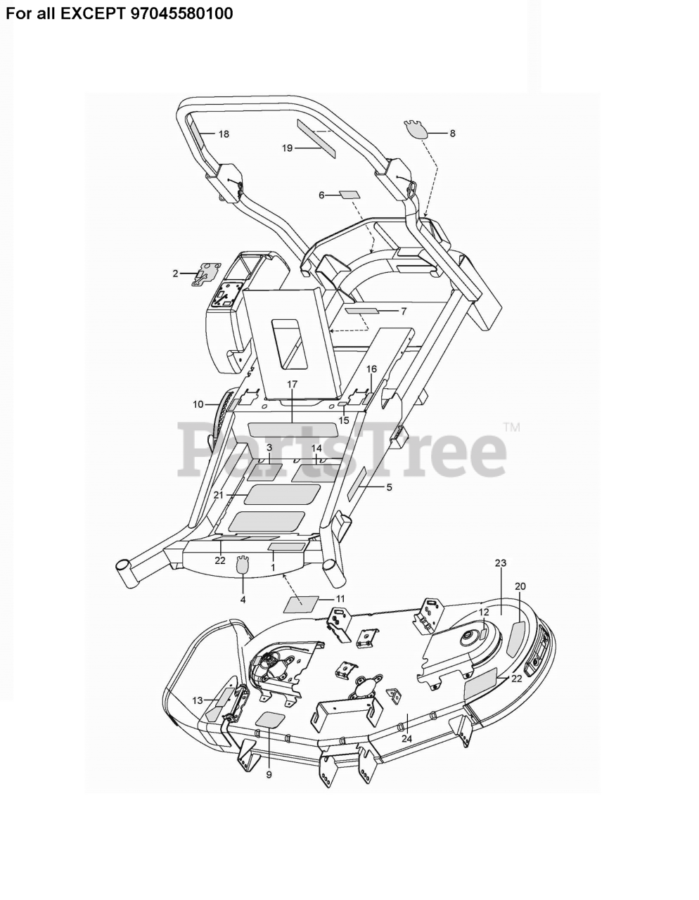 Husqvarna MZ 54 Husqvarna 54" ZeroTurn Mower DECALS 2 Parts Lookup
