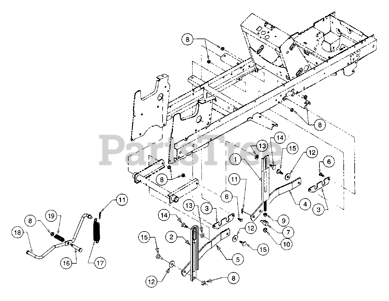 Cub Cadet 2206 (13A298M100) Cub Cadet Garden Tractor Implement Lift