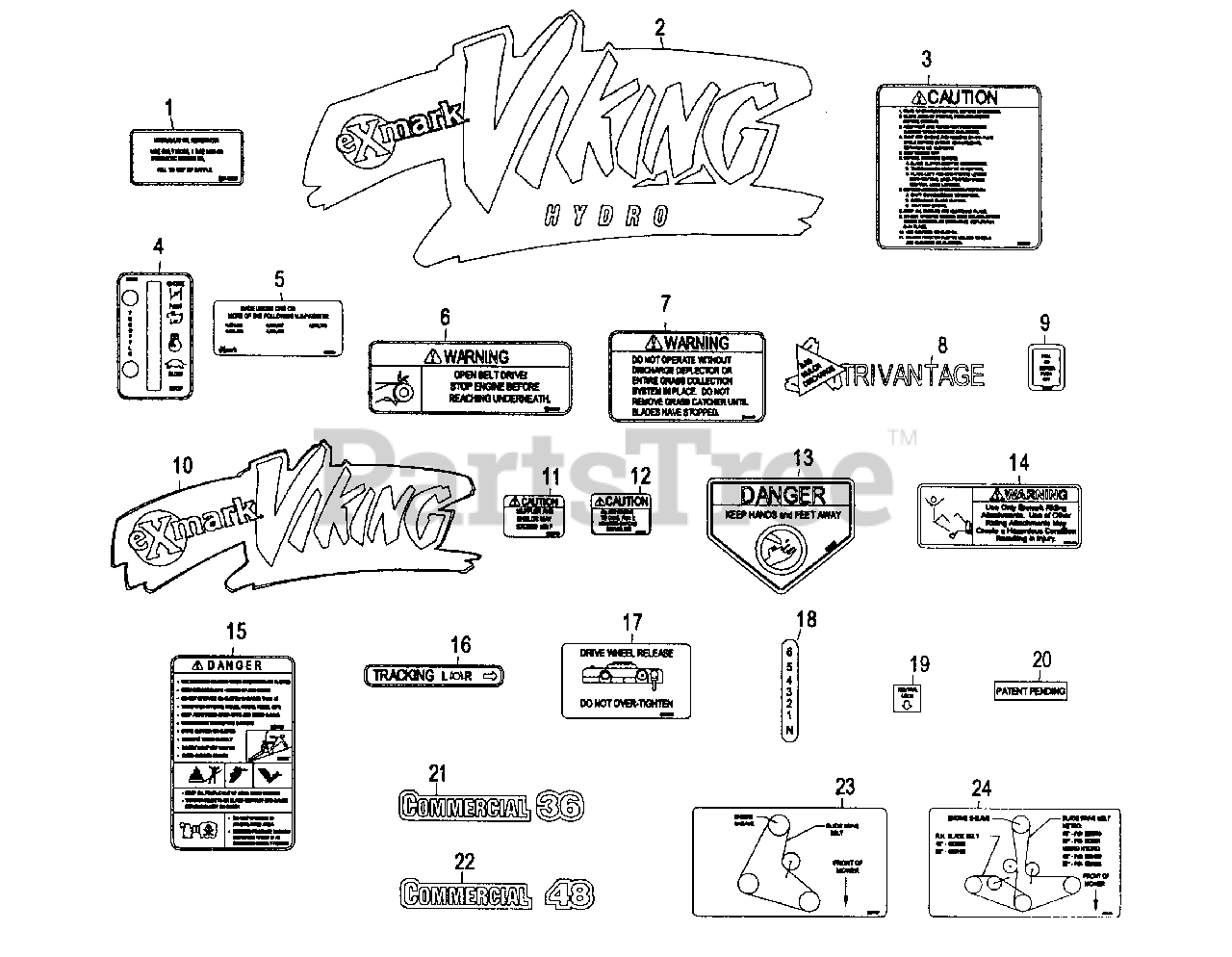 Exmark VH4814KA Exmark 48" Viking Hydro WalkBehind Mower, 14hp