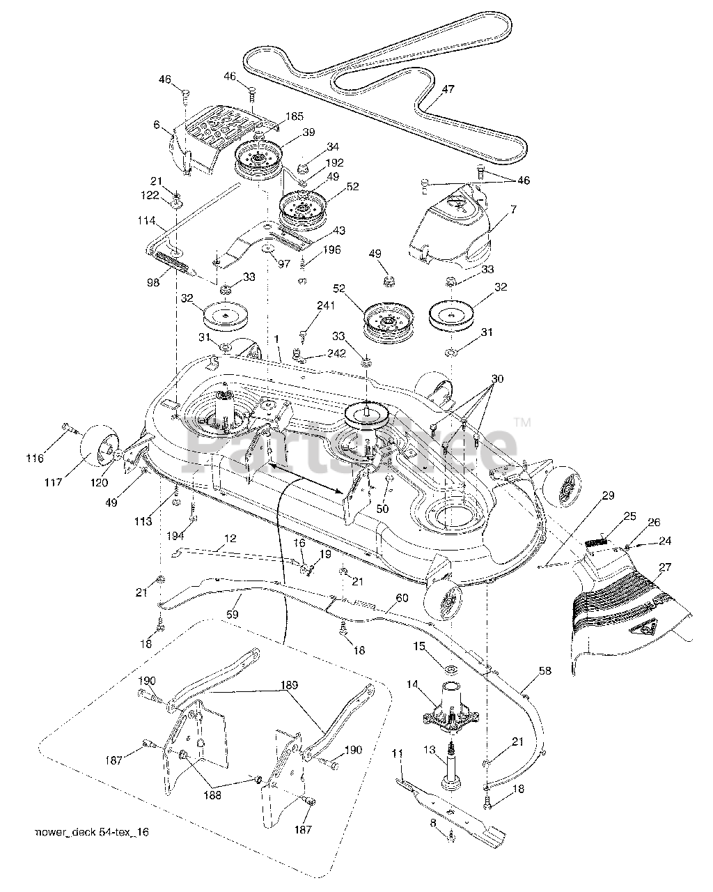 Husqvarna LGT 2554 960450015 00 Husqvarna 54