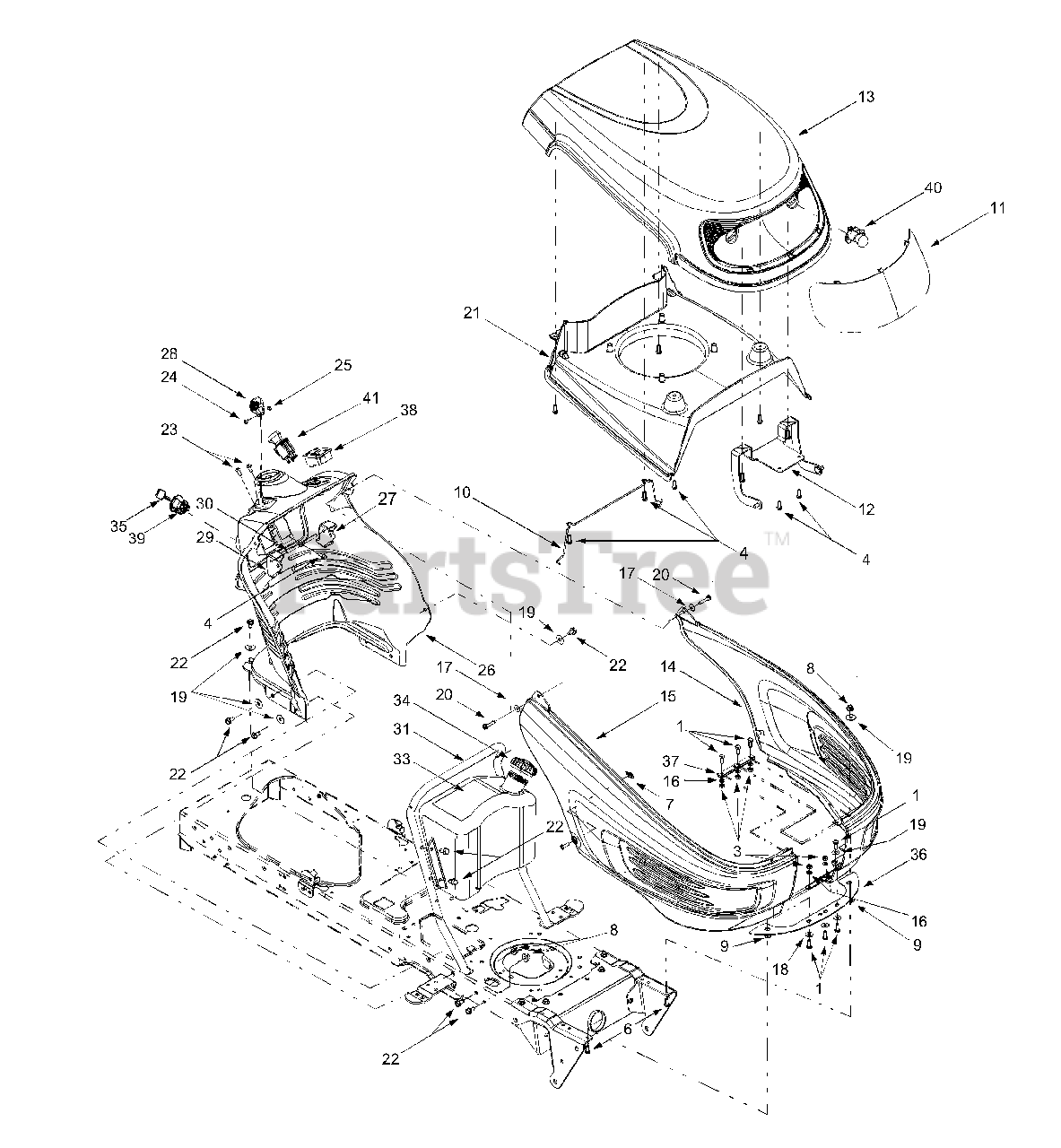 White Outdoor LT1650 (13CO616G190) White Outdoor 42" Lawn Tractor