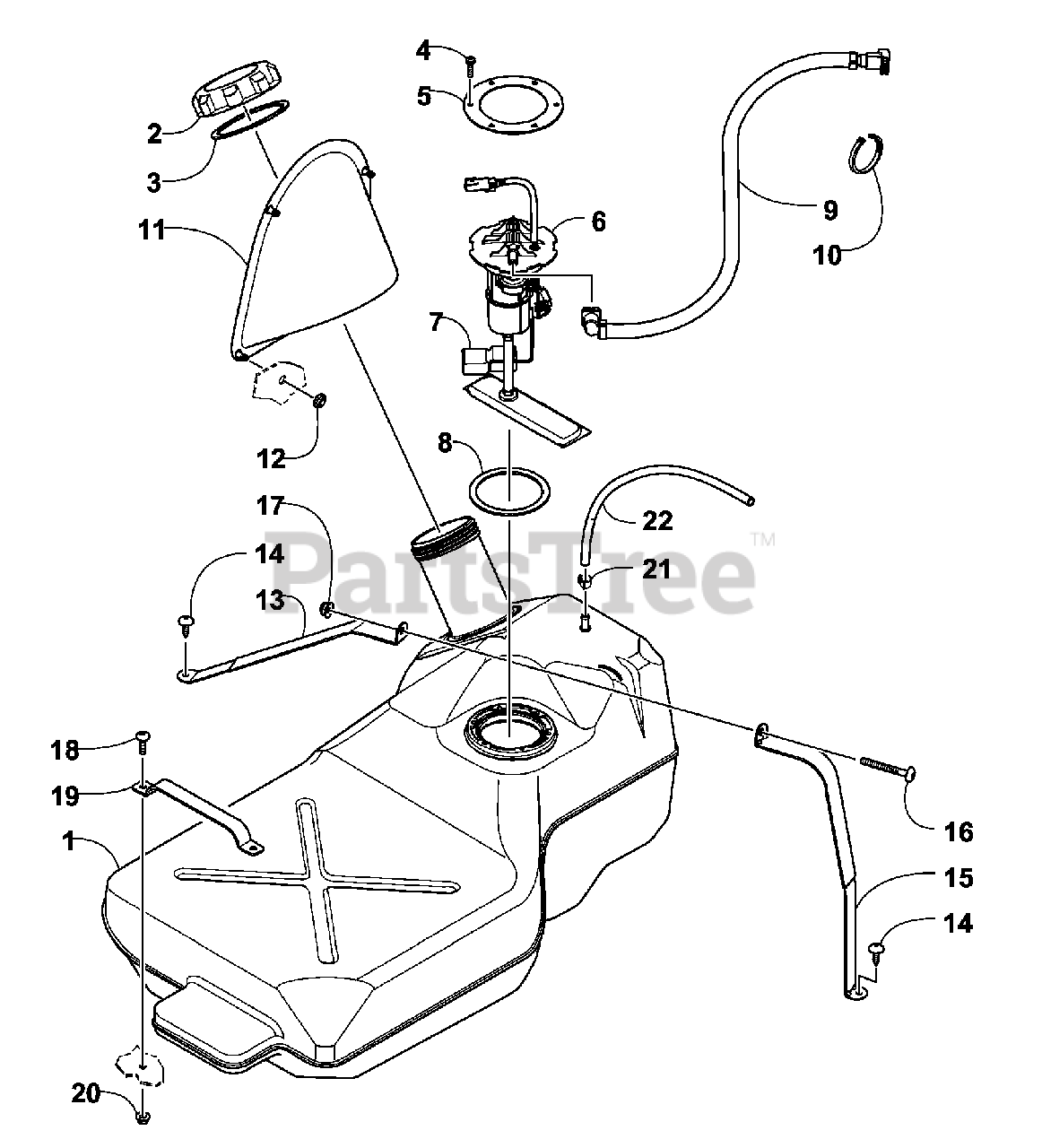 Exmark UTS500AAC00000 Exmark 500S Utility Vehicle (2015) Gas Tank