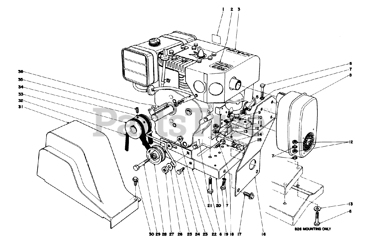 Toro 38150 (826) - Toro Snow Thrower (SN: 009000001 - 009999999) (1979