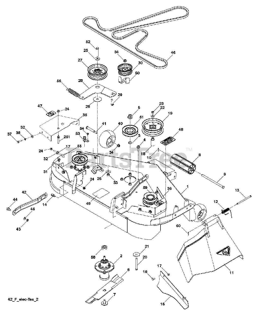 Husqvarna YTH 22V42 LS (960430113-01) - Husqvarna 42