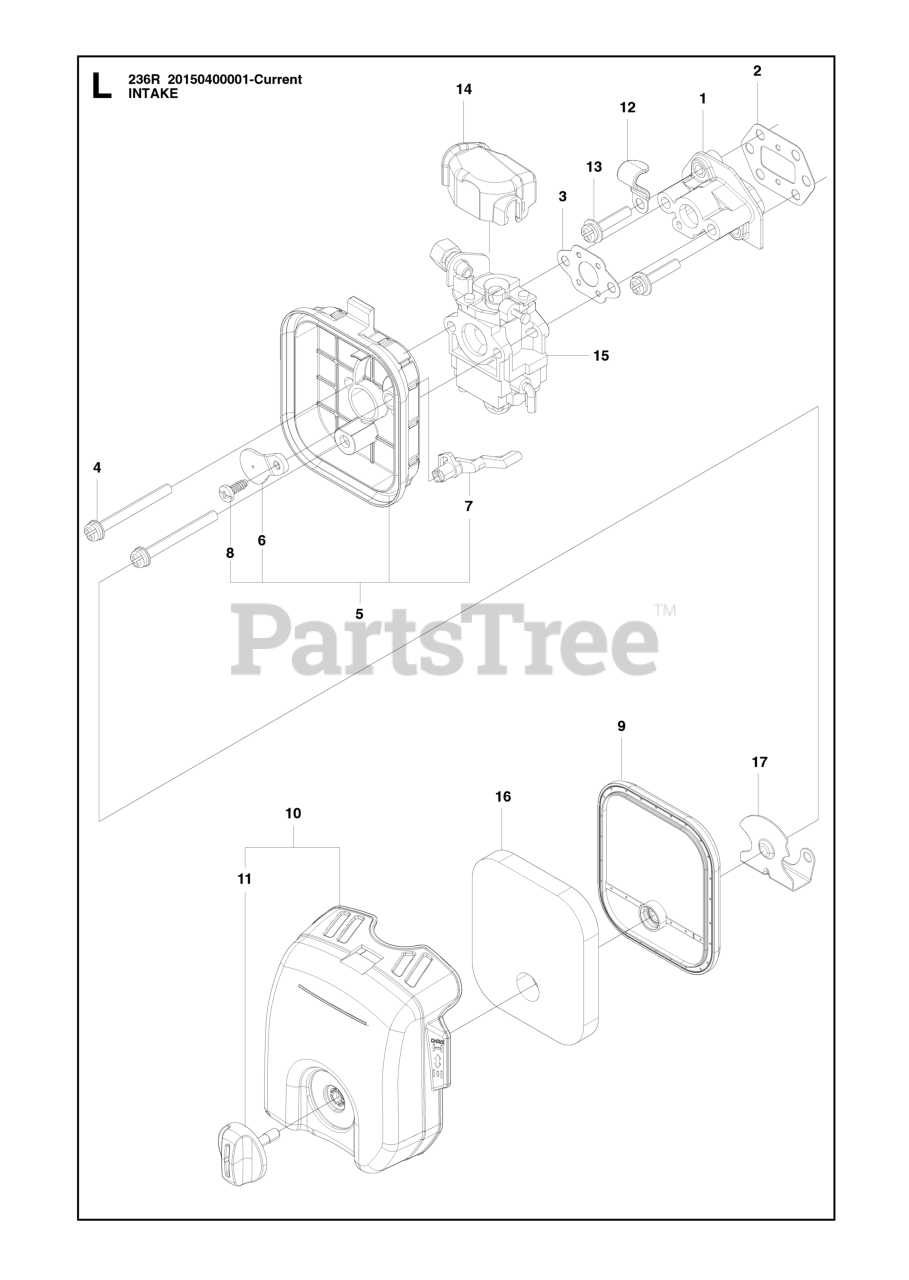 Husqvarna 236 R Husqvarna Brush Cutter (Original) CARBURETOR & AIR