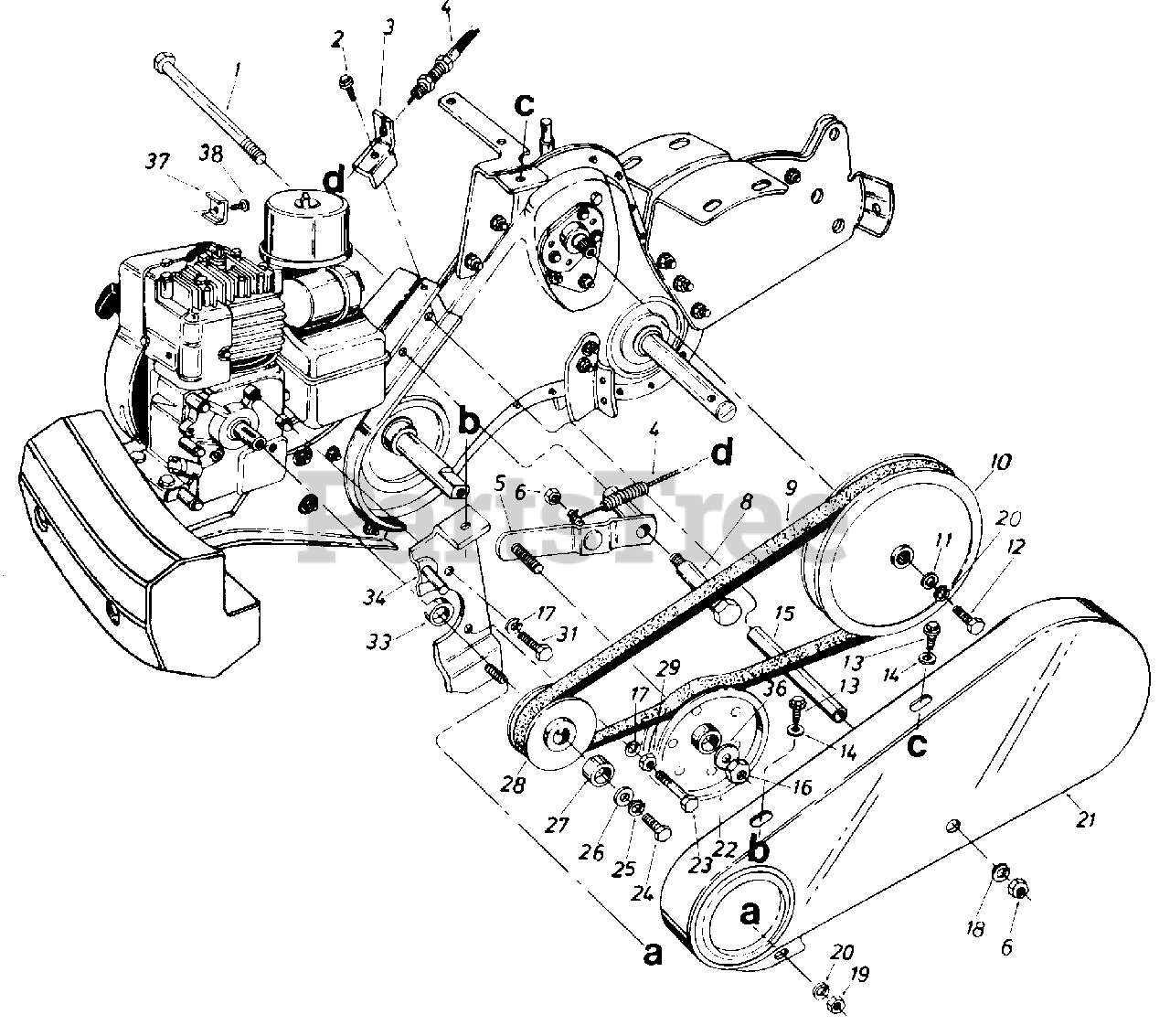 Cub Cadet 430 (217430100) Cub Cadet RearTine Tiller (1987) Rear