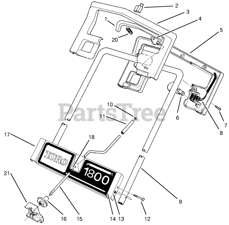 Toro 38025 (1800) Toro Power Curve Snow Thrower (SN 230000001