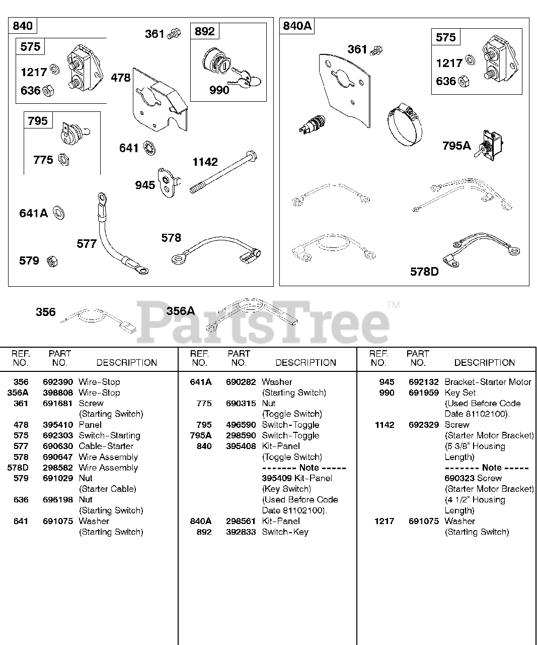 Briggs & Stratton 2434310146XX Briggs & Stratton Horizontal Engine