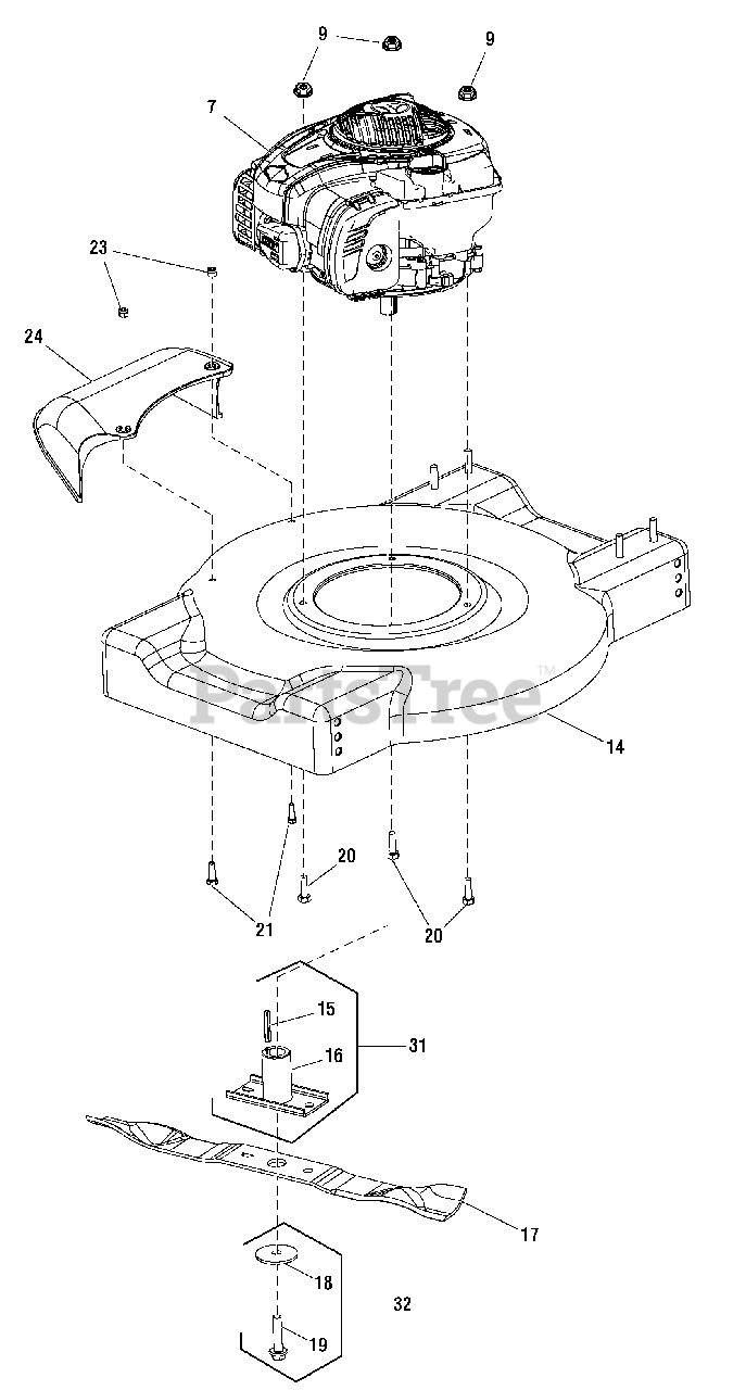 Murray 866079-00 (MP450D20) - Murray 450E Series 20" Walk-Behind Mower