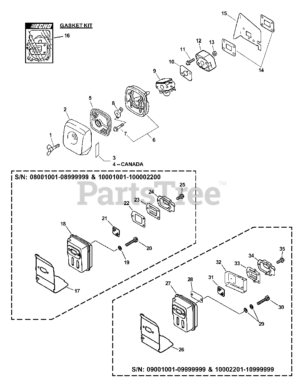 Echo PB200 Echo Handheld Blower (SN 08001001 08999999) Intake