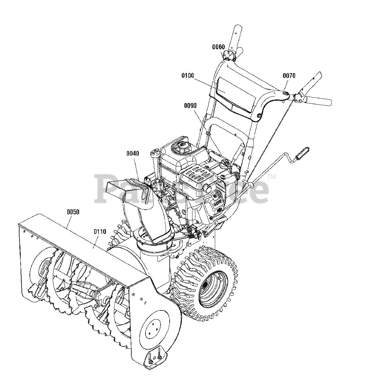 Murray 1695835 Murray 27" Snow Thrower, Canada (2010) Decals (2988999