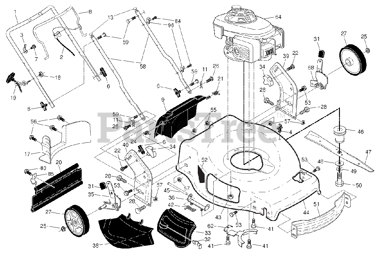 Ariens self propelled cheap lawn mower parts