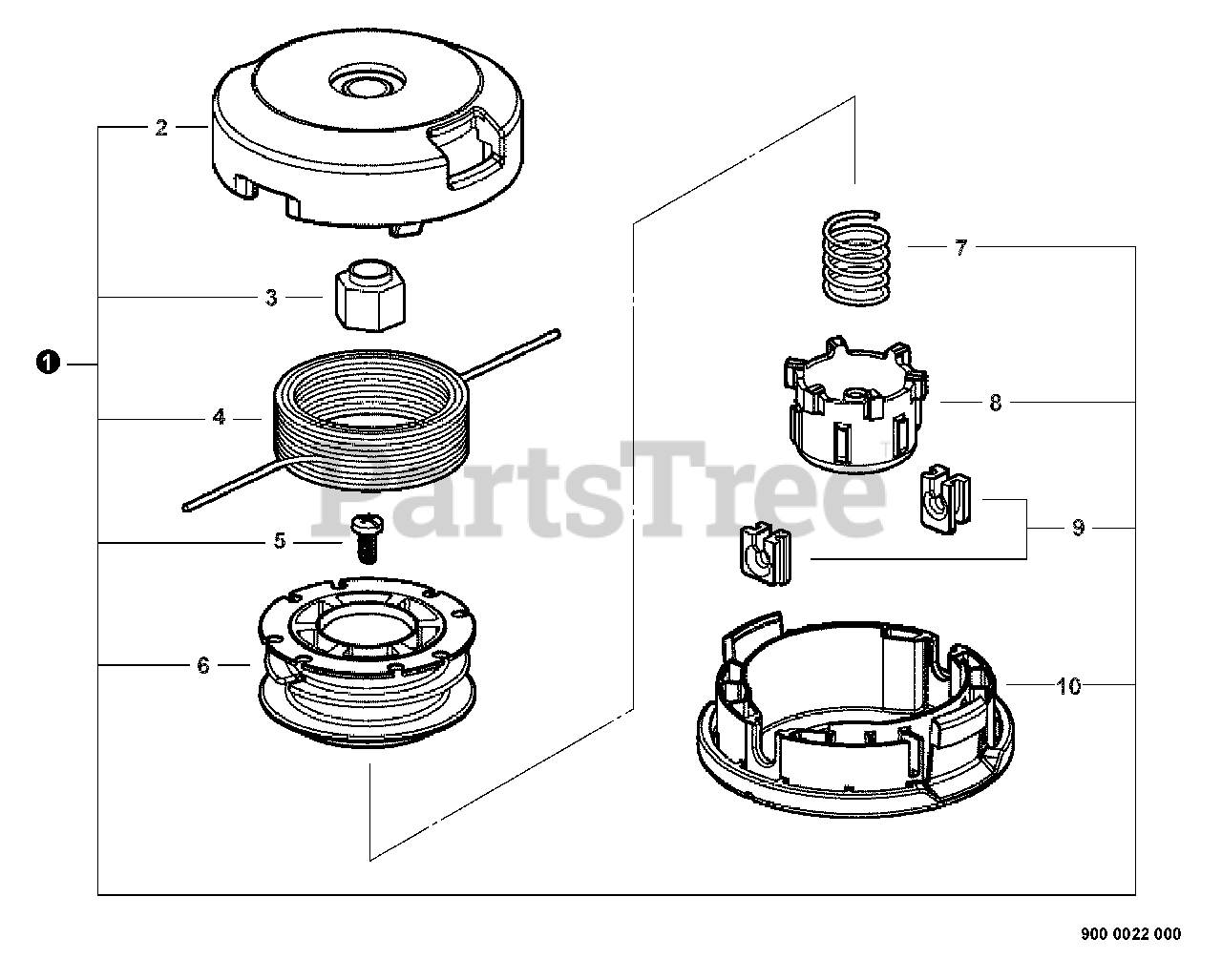 echo trimmer head parts