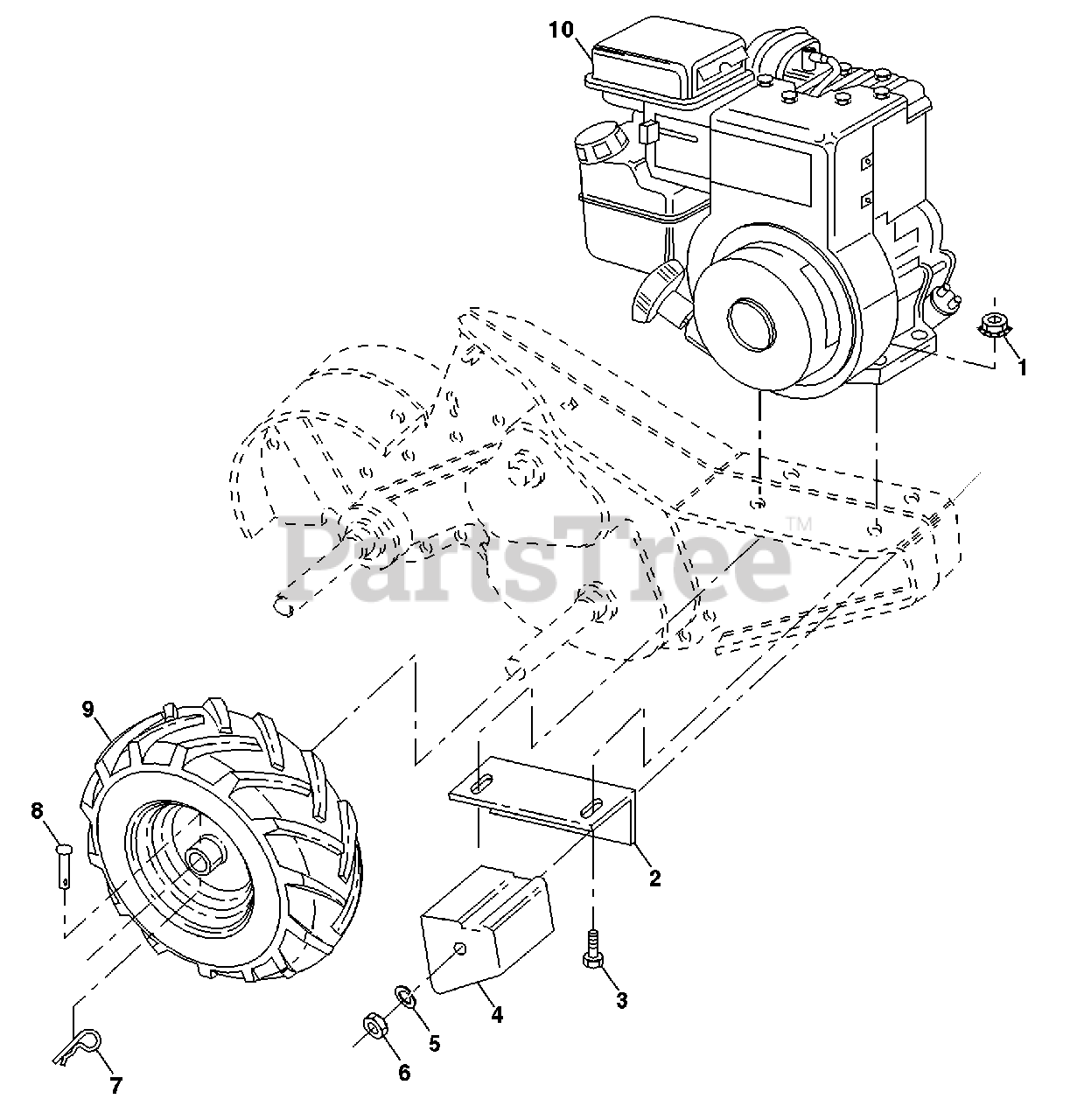 Husqvarna Crt 52 954140067 B Husqvarna Rear Tine Tiller 1998 07