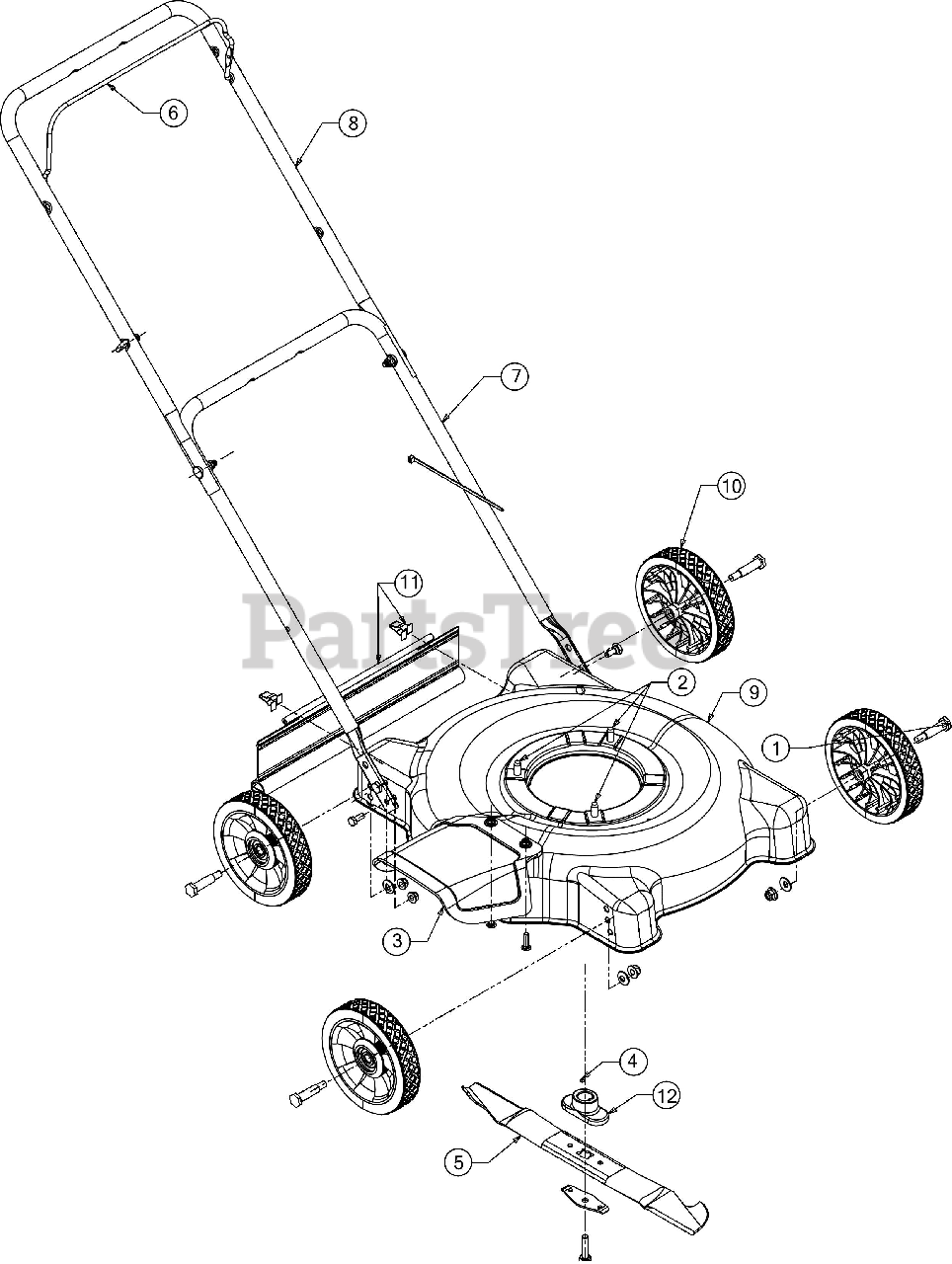 Bolens 11a 020w765 Bolens Walk Behind Mower 2016 General Assembly