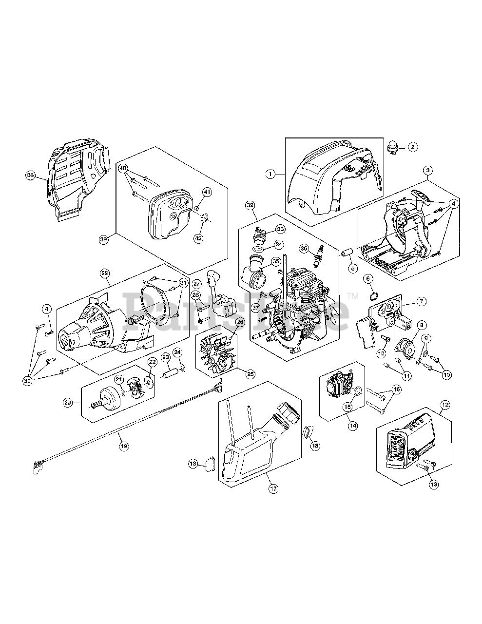 TroyBilt TB 6044 XP (41ADL6PC766) TroyBilt String Trimmer Engine