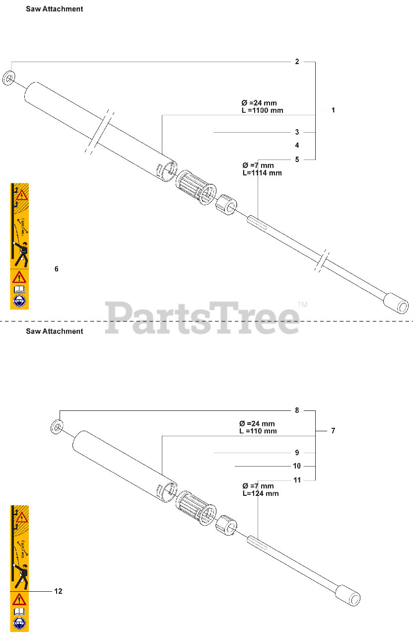 Husqvarna 326 P5 X Husqvarna Pole Saw (200803) Saw Attach. / P5x