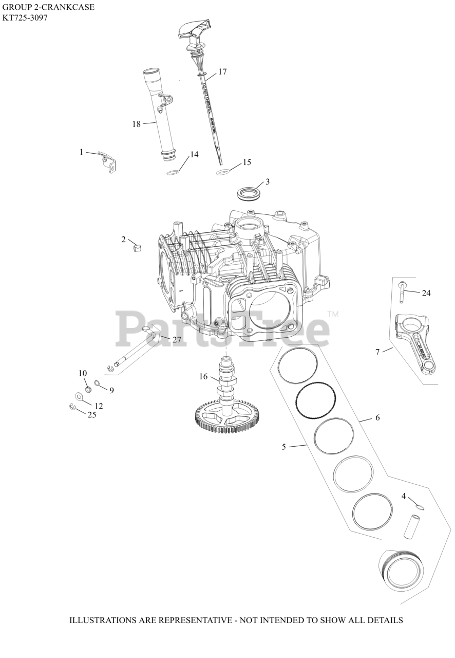 Kohler KT7253097 Kohler 7000 Series Engine, Made for Toro, 22hp, 16