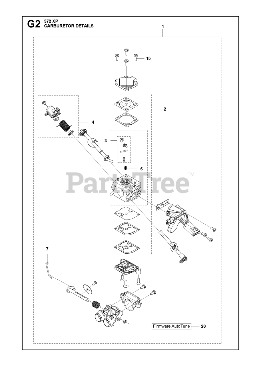 Husqvarna 572 XP/XPG Husqvarna Chainsaw CARBURETOR DETAILS Parts