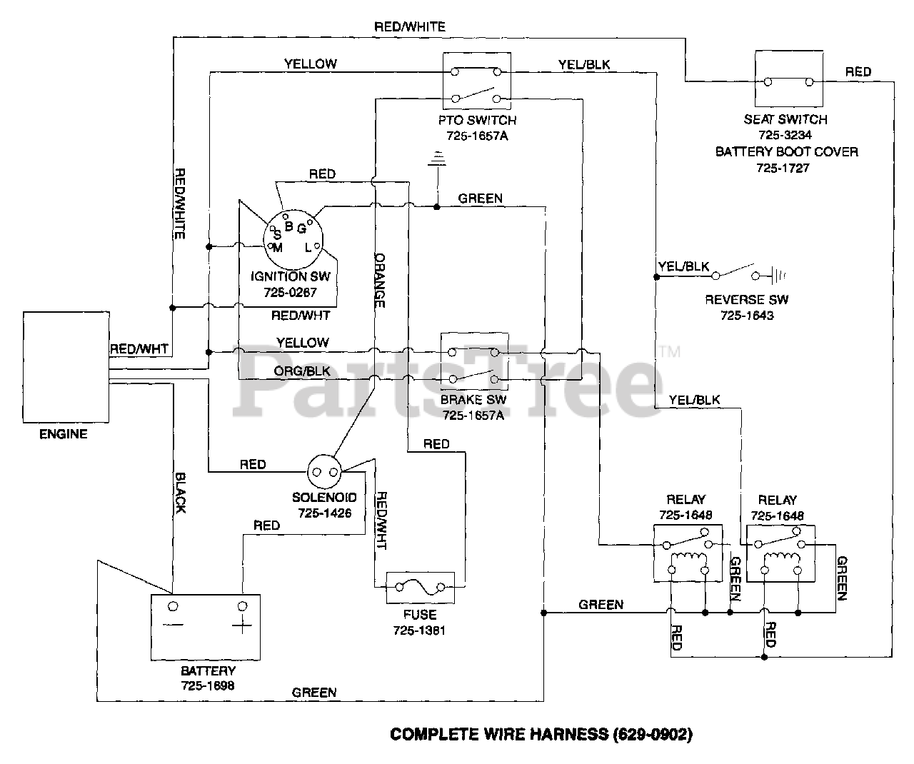 Craftsman 247.270170 (13A-325-099) - Craftsman Lawn Tractor (1999 ...