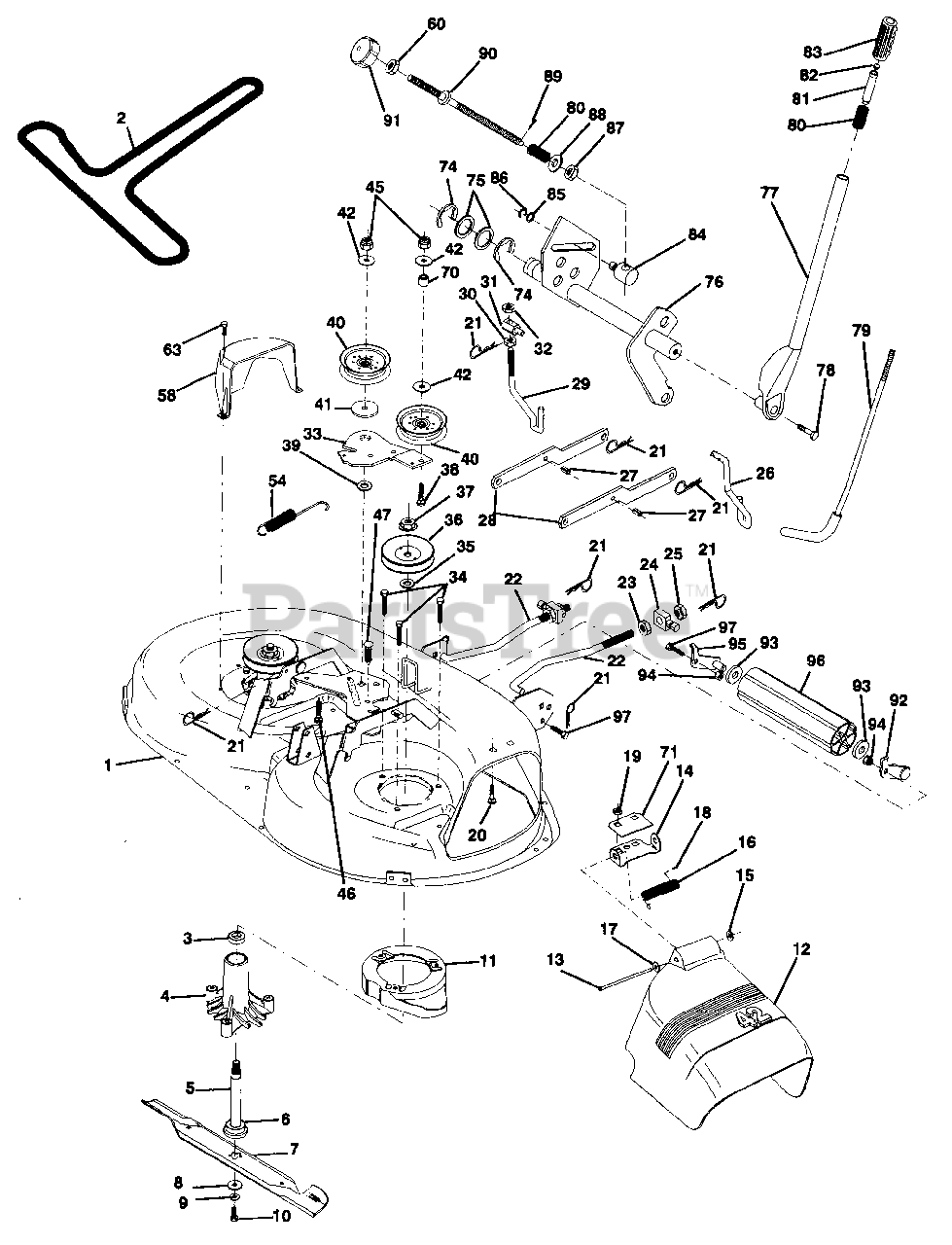 Poulan Pro PP 1442 Poulan Pro Lawn Tractor MOWER 42" Parts Lookup