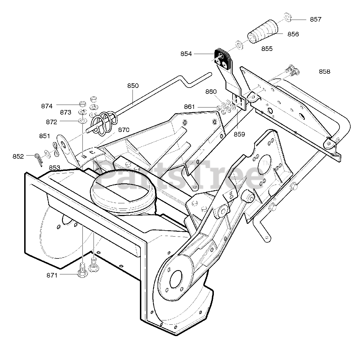 Yard King 621520x43NB Yard King 21" Snow Thrower (2004) Chute Rod
