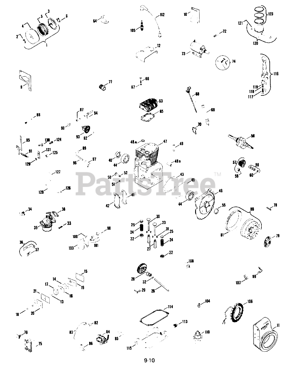 Toro 71-16K802 (C-160) - Toro Lawn Tractor (1977) KOHLER ... kohler k301s engine parts diagrams 