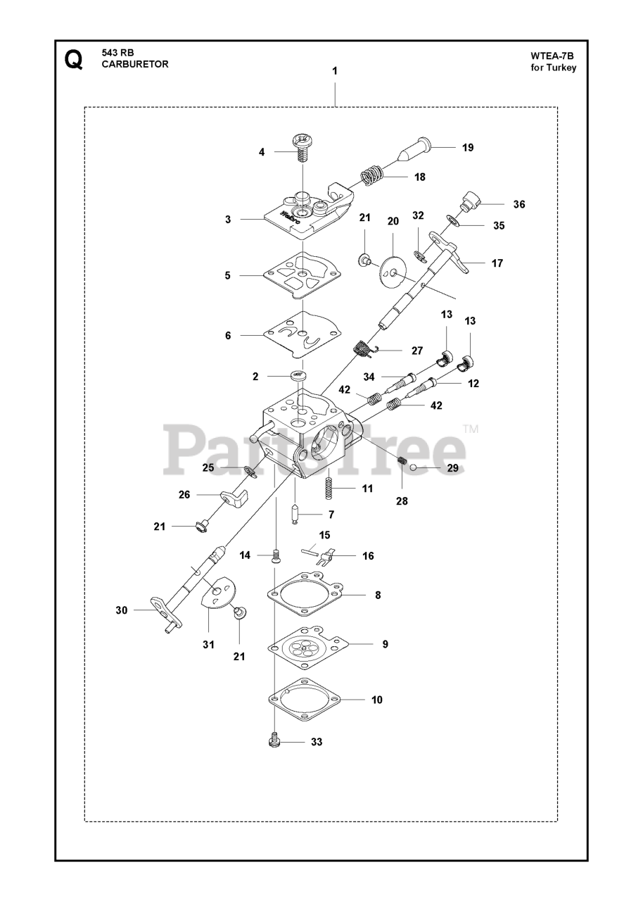 Husqvarna 543 RB Husqvarna Brush Cutter CARBURETOR Parts Lookup with Diagrams PartsTree
