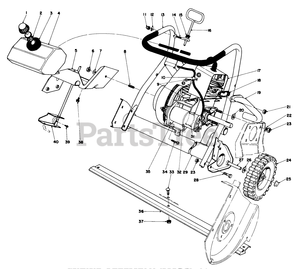 Toro 38120 (S-200) - Toro Snow Thrower (SN: 009000001 - 009999999