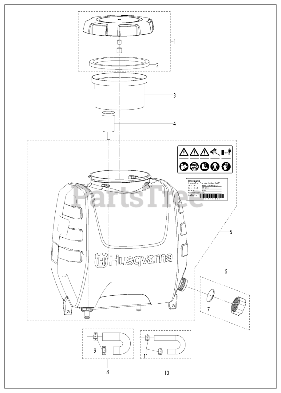 Husqvarna 321 S15 Husqvarna Backpack Sprayer (Original) TANK Parts