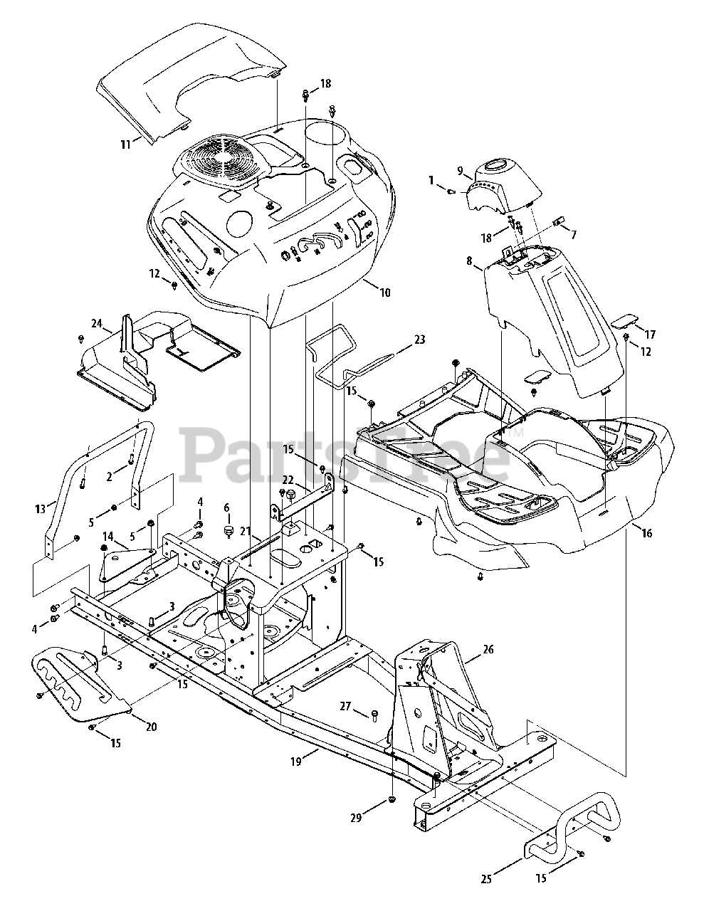 Craftsman 247.290000 (13B226JD099) Craftsman R1000 RearEngine Riding