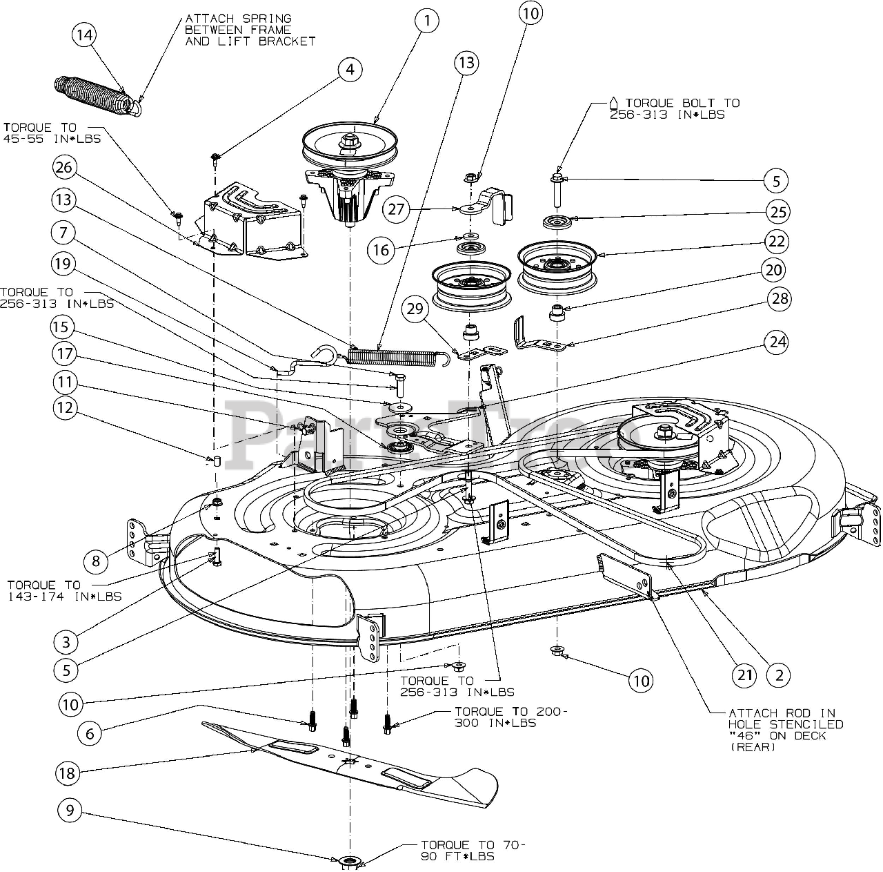 Craftsman tractor on sale mower parts