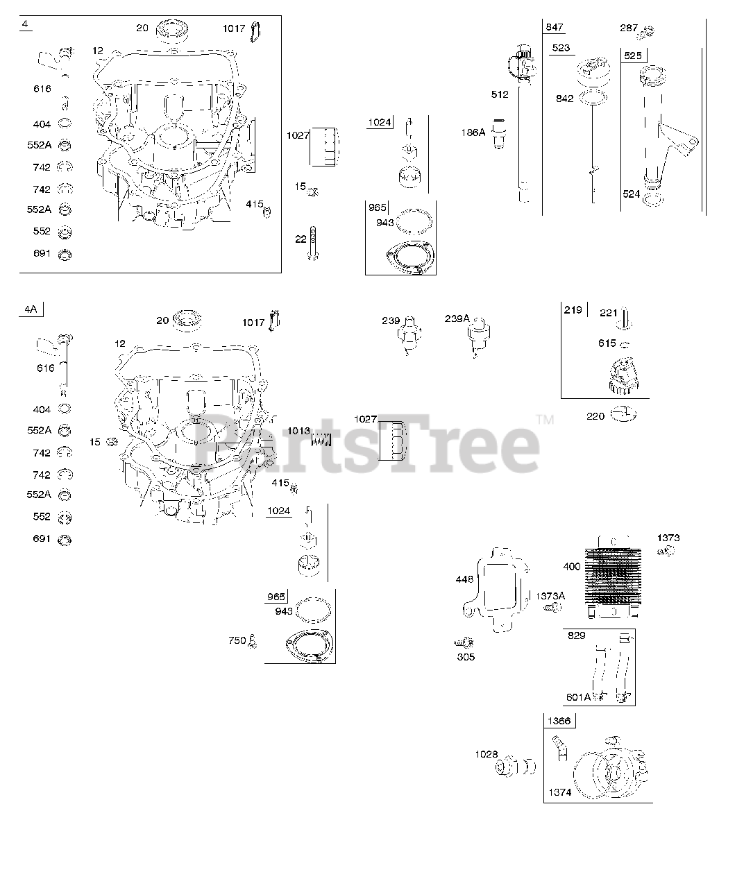 Briggs & Stratton 44Q9770110G5 Briggs & Stratton Vertical Engine